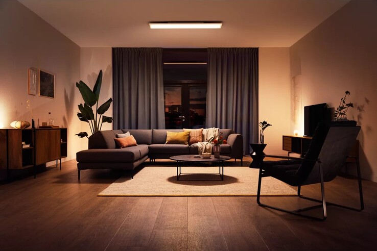 Nowa prostokątna lampa panelowa Philips Aurelle. (Źródło zdjęcia: Philips Hue)