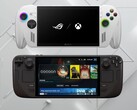 ROG Xbox Ally i Steam Deck OLED na zdjęciu