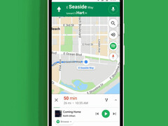 Sterowanie muzyką zniknęło z Map Google. (Źródło obrazu: Spotify)