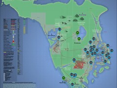 Interaktywna mapa GTA 6 z nazwami i lokalizacjami w grze. (Źródło obrazu: kalterapfel123)