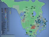 Interaktywna mapa GTA 6 z nazwami i lokalizacjami w grze. (Źródło obrazu: kalterapfel123)