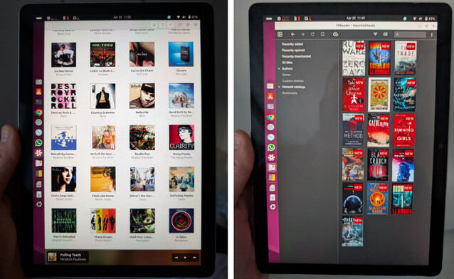 Surface Go 2 działa dobrze jako urządzenie 2 w 1 w połączeniu z FBReader i Lollipop (Źródło obrazu: Notebookcheck)