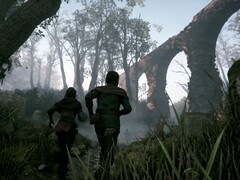 Ilustracja przedstawiająca dwie postacie z gry „A Plague Tale: Innocence”, która jest obecnie dostępna na platformie Steam z 90% zniżką.
