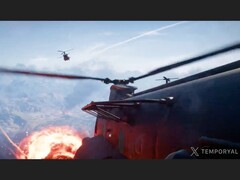 Zrzut ekranu z materiału przedstawiającego tryb battle royale z Battlefield 6. (Źródło obrazu: temporyal on X)