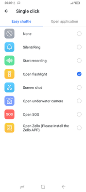 Wybór działania niestandardowego przycisku akcji. (Źródło obrazu: Sergey Tarasov - Notebookcheck)