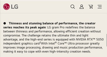LG Gram Pro 16 po raz kolejny będzie wyposażony w procesor graficzny Nvidia RTX z serii xx50 do wydajnej pracy. (Źródło zdjęcia: LG China)