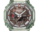 Zbliżenie tarczy zegarka Casio GA-2100CC-3A.