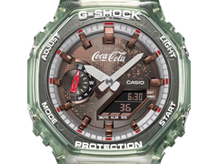 Zbliżenie tarczy zegarka Casio GA-2100CC-3A.