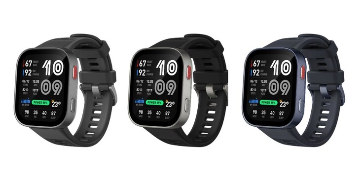 Smartwatch Amazfit Bip Max jest dostępny w kolorach szarym, czarnym i niebieskim