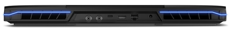 Z tyłu: 2x złącze do chłodzenia wodnego, Thunderbolt 4 (USB-C; DisplayPort), HDMI 2.1, Gigabit Ethernet, port zasilania