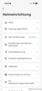 Menu ustawień