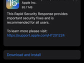 Apple zwinął dziś swoją pierwszą publiczną aktualizację Rapid Security Response. (Obraz: własne)