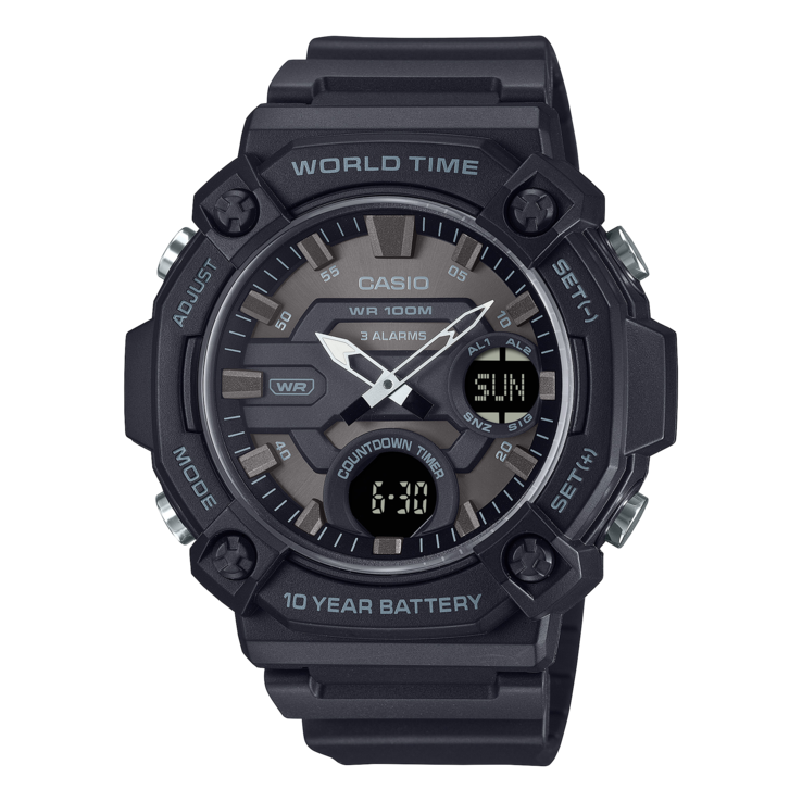 Zegarek Casio AEQ120W-1BV jest już dostępny w Stanach Zjednoczonych. (Źródło zdjęcia: Casio)