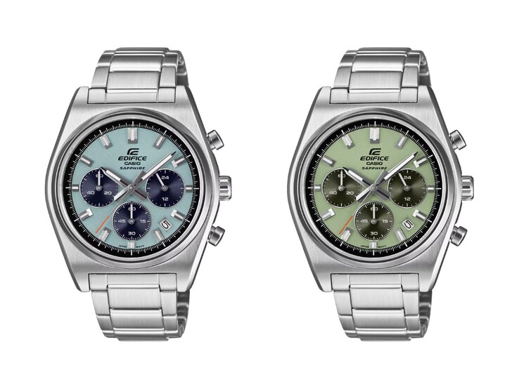 Zegarki Casio Edifice EFB730D-2BV (po lewej) i EFB730D-3AV (po prawej). (Źródło zdjęcia: Casio, edytowane)
