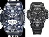 Oczekuje się, że wyciekły Casio G-Shock Mudmaster GG-B100X (po lewej) i wyższej klasy G-Shock GWG-2000 (po prawej) będą miały sporo wspólnych funkcji. (Źródło zdjęcia: @geesgshock na Instagramie / Casio)