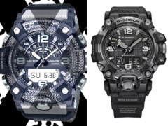 Oczekuje się, że wyciekły Casio G-Shock Mudmaster GG-B100X (po lewej) i wyższej klasy G-Shock GWG-2000 (po prawej) będą miały sporo wspólnych funkcji. (Źródło zdjęcia: @geesgshock na Instagramie / Casio)