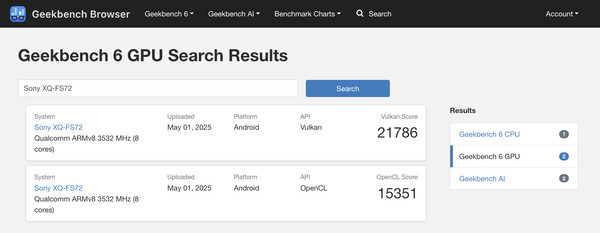 (Źródło obrazu: Geekbench)