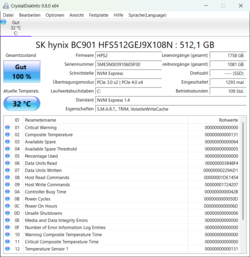 CrystalDiskInfo dla HFS512GEJ9X108N 