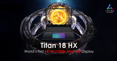 Nadchodzący Titan 18 HX firmy MSI wyposażony jest w ogromny, 18-calowy panel mini-LED 4K 120 Hz. (Źródło obrazu: MSI)