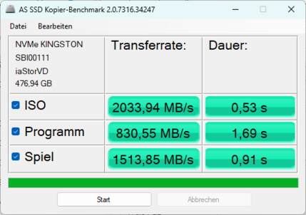 Benchmark kopiowania