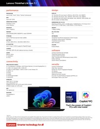 Specyfikacja Lenovo ThinkPad L14 Gen 7 Intel.