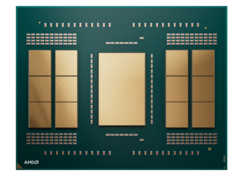 AMD Ryzen Threadripper Pro 9995WX posiada 12 jednostek obliczeniowych po obu stronach wejścia/wyjścia. (Źródło obrazu: AMD)