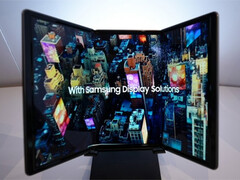 Samsung może wypuścić co najmniej jeszcze jedną generację składanych urządzeń, zanim dotrze do swojego pierwszego potrójnego urządzenia. (Źródło zdjęcia: Samsung Display)