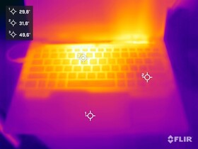 Temperatury powierzchni w teście obciążeniowym (góra)