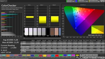 Wierność kolorów (kontrast automatyczny, kolor: ciepły, docelowa przestrzeń kolorów: sRGB)