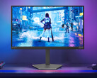 25M4P5200T ma 24,5-calowy wyświetlacz IPS. Na zdjęciu: edytowane zdjęcie promocyjne przedstawiające przód monitora gamingowego.