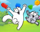 Oficjalna grafika promocyjna do filmu „Simon’s Cat – Blast Time”.