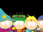 Chłopcy szykują się do bitwy w South Park: Kijek Prawdy, wcielając się w swoje fantastyczne role - czarodzieja, druida, paladyna i wojownika (źródło obrazu: South Park Wiki / Fandom, przesłane przez Gastropod - © Ubisoft / South Park Digital Studios)