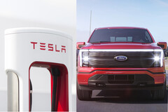 Ford skutecznie podwoi liczbę szybkich ładowarek dla swoich właścicieli pojazdów elektrycznych dzięki rozszerzeniu o Tesla Superchargers. (Źródło zdjęcia: Tesla/Ford - edytowane)