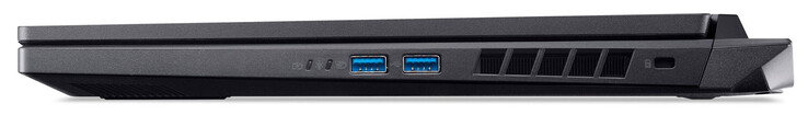 Prawa strona: 2x USB 3.2 Gen 2 (USB-A), gniazdo na blokadę kabla