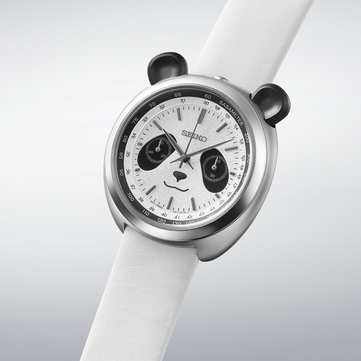 Chronograf Seiko power design project panda w kolorze białym