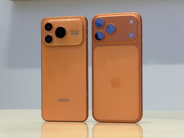 Honor Power 2 i Apple iPhone 17 Pro obok siebie.