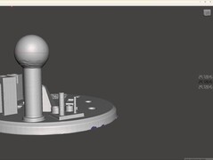 Średnica kuli Scanbench zmierzona w MeshMixer