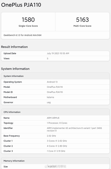 Tymczasem "Ace 2 Pro" rzekomo pojawia się w Geekbench. (Źródło: OnLeaks via MySmartPrice, Geekbench via Digital Chat Station)