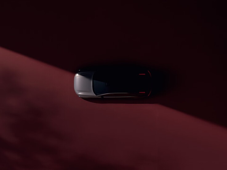 Widok z lotu ptaka nowego luksusowego sedana Volvo ES90. (Źródło zdjęcia: Volvo)