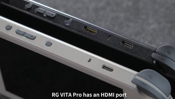 Anbernic RG Vita Pro posiada port HDMI i obsługę DisplayPort.