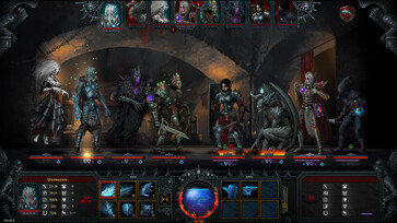 Ilustracja przedstawiająca bitwę w grze „Iratus: Lord of the Dead”.