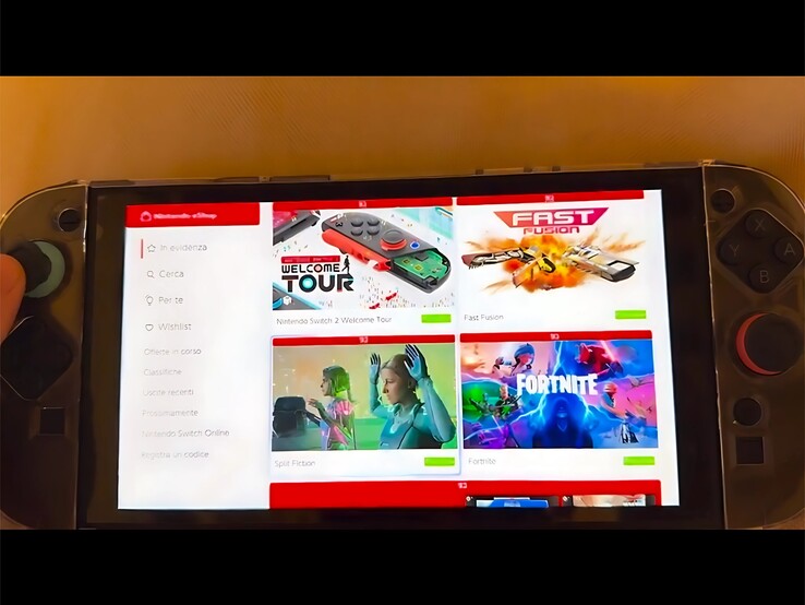 Wydajność eShopu Nintendo Switch 2 (źródło obrazu: zrzut ekranu, subreddit Switch 2)