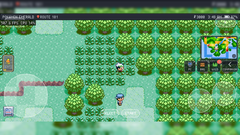 PokeDaisy gra w grę Pokémon z dodatkowymi nakładkami na ekranie