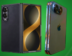 Wyciekłe etui Galaxy Z Fold 8 Wide (po lewej) vs wyciekły model iPhone Ultra (po prawej).