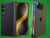 Wyciekłe etui Galaxy Z Fold 8 Wide (po lewej) vs wyciekły model iPhone Ultra (po prawej).