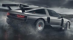 Hyundai mógł przewidzieć N Vision 74 jako laboratorium na kołach, ale społeczność zobaczyła po prostu zabawny samochód sportowy RWD. (Źródło zdjęć: Hyundai)