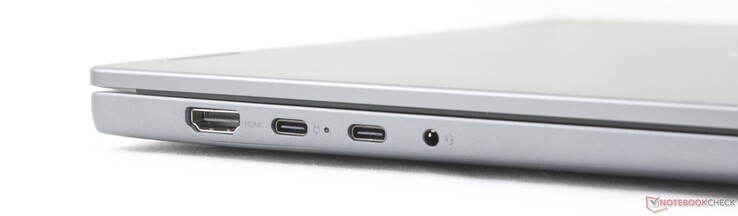 Po lewej: HDMI 1.4a, 2x USB-C 3.2 Gen. 2 z Power Delivery 3.0 + DisplayPort 1.4 (10 Gb/s), zestaw słuchawkowy 3,5 mm