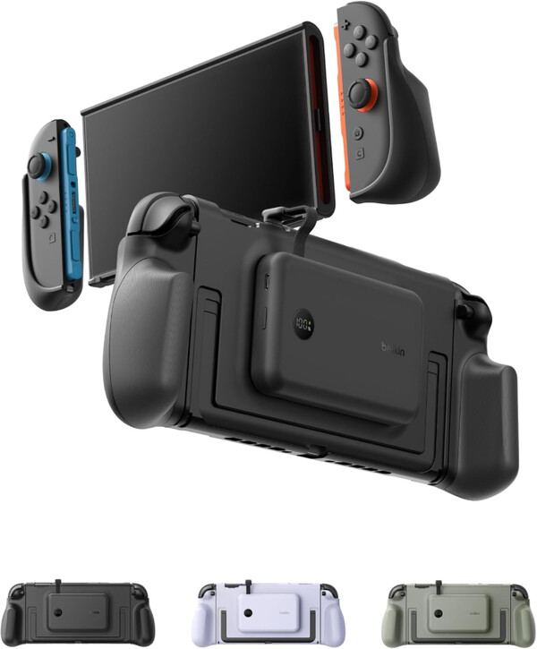 Uchwyt Belkin Charging Grip jest dostępny w trzech kolorach z pasującymi power bankami.