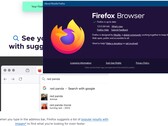 Szczegóły wersji Firefox 123 i aktualizacja wizualna wyszukiwarki Google (Źródło: własne)