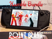 Pakiet Point Blank wygaśnie 4 września 2025 roku. Na zdjęciu: Steam Deck z uruchomioną grą Superhot. (Źródło zdjęcia: Humble Bundle i Notebookcheck - edytowane)